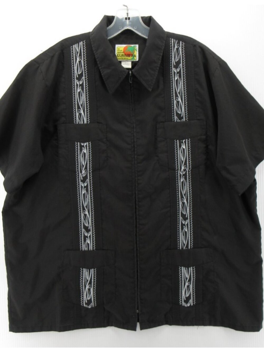 VINTAGE Haband Shirt XL Guayabera Cuban Camp Embroidered Resortwear